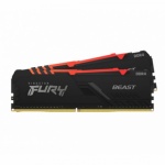 Kingston FURY Beast/DDR4/32GB/2666MHz/CL16/2x16GB/RGB/Black, KF426C16BBAK2/32