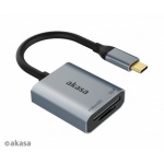 AKASA USB 3.2 Type-C Dual čtečka karet, AK-CR-10BK