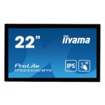 22" iiyama TF2234MC-B7X: IPS, FullHD, capacitive, 10P, 350cd/m2, VGA, DP, HDMI, IP65, černý, TF2234MC-B7X