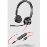 PLANTRONICS Poly Blackwire 3325. MS. USB/Stereo/USB/Drát/MS/Černá, 214016-01