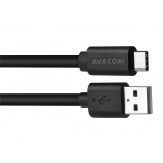 AVACOM datový a nabíjecí kabel USB - USB Type-C, 100cm, černá, DCUS-TPC-P10K