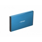 Externí box pro HDD 2,5" USB 3.0 Natec Rhino Go, modrý, hliníkové tělo, NKZ-1280