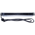 PremiumCord panel do 19" 1U, 10xC13, 2m, PDU-E10G10