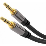 PremiumCord HQ stíněný kabel stereo Jack 3.5mm - Jack 3.5mm M/M 3m, kjqmm3