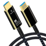 PremiumCord Ultra High Speed HDMI 2.1 optický fiber kabel 8K@60Hz,zlacené 30m, kphdm21t30