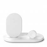 BELKIN Qi 3v1 nabíjecí stojan, bílý (iPhone, Apple Watch, AirPods), WIZ001vfWH - neoriginální