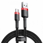 Baseus CATKLF-B91 Cafule Kabel USB-C 3A 1m Red/Black, 6953156278219