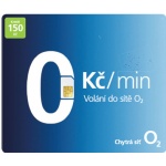 Předplacená SIM karta O2 s kreditem 150 Kč Tarif NA!VÝBĚR