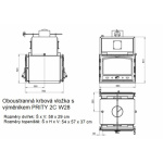 Krbová vložka s teplovodním výměníkem PRITY 2C W28, 139