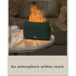 Colorful flame aromatherapy machine / humidifier / diffuser Art Deco model HZ005 dark green 600489