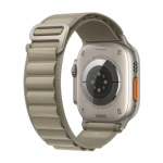 Apple Watch Ultra 2 49mm titanové pouzdro s olivovým alpským tahem - Small MREX3CS/A