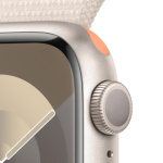 Apple Watch Series 9 41mm Hvězdně bílý hliník s hvězdně bílým provlékacím sportovním řemínkem MR8V3QC/A