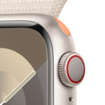 Apple Watch Series 9 41mm Cellular Hvězdně bílý hliník s hvězdně bílým provlékacím sportovním řemínkem MRHQ3QC/A