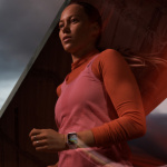 Apple Watch Series 9 41mm Cellular Stříbrný hliník s ledově modrým sportovním řemínkem - M/L MRHW3QC/A