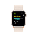 Apple Watch SE Cellular 40mm Hvězdně bílý hliník s hvězdně bílým provlékacím sportovním řemínkem MRG43QC/A