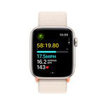 Apple Watch SE Cellular 44mm Hvězdně bílý hliník s hvězdně bílým provlékacím sportovním řemínkem MRH23QC/A